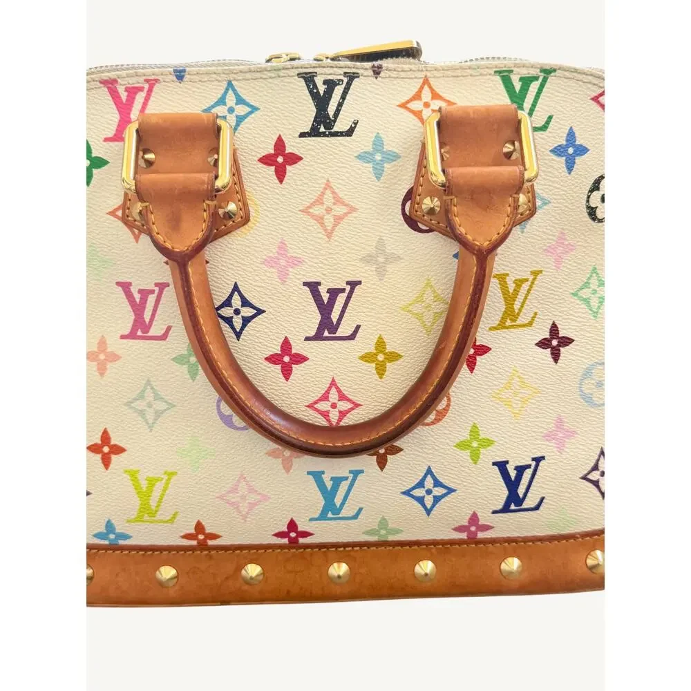 Louis Vuitton x Takashi Murakami Alma MM White Multicolor Monogram Bag